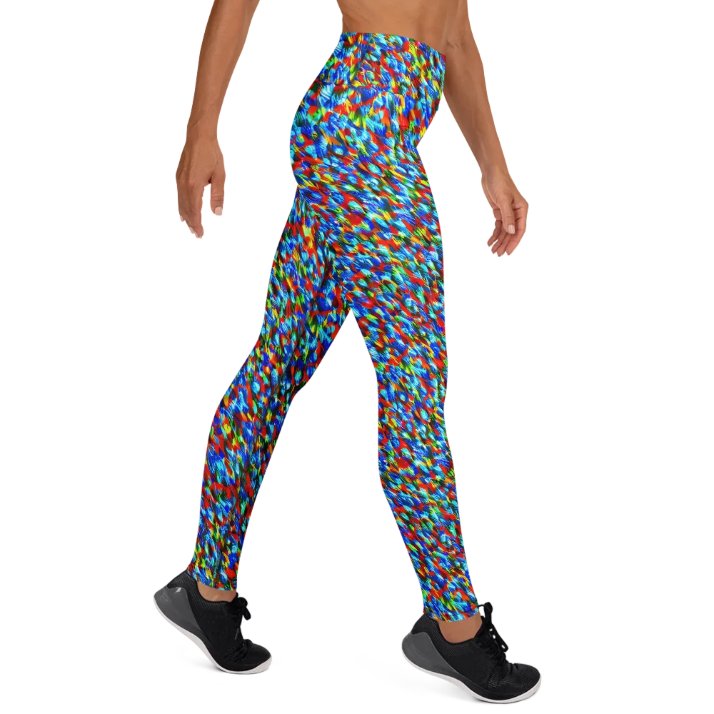 Aurora Shards on Yoga Leggings — Right