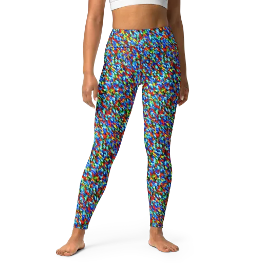 Aurora Shards on a Yoga Leggings
