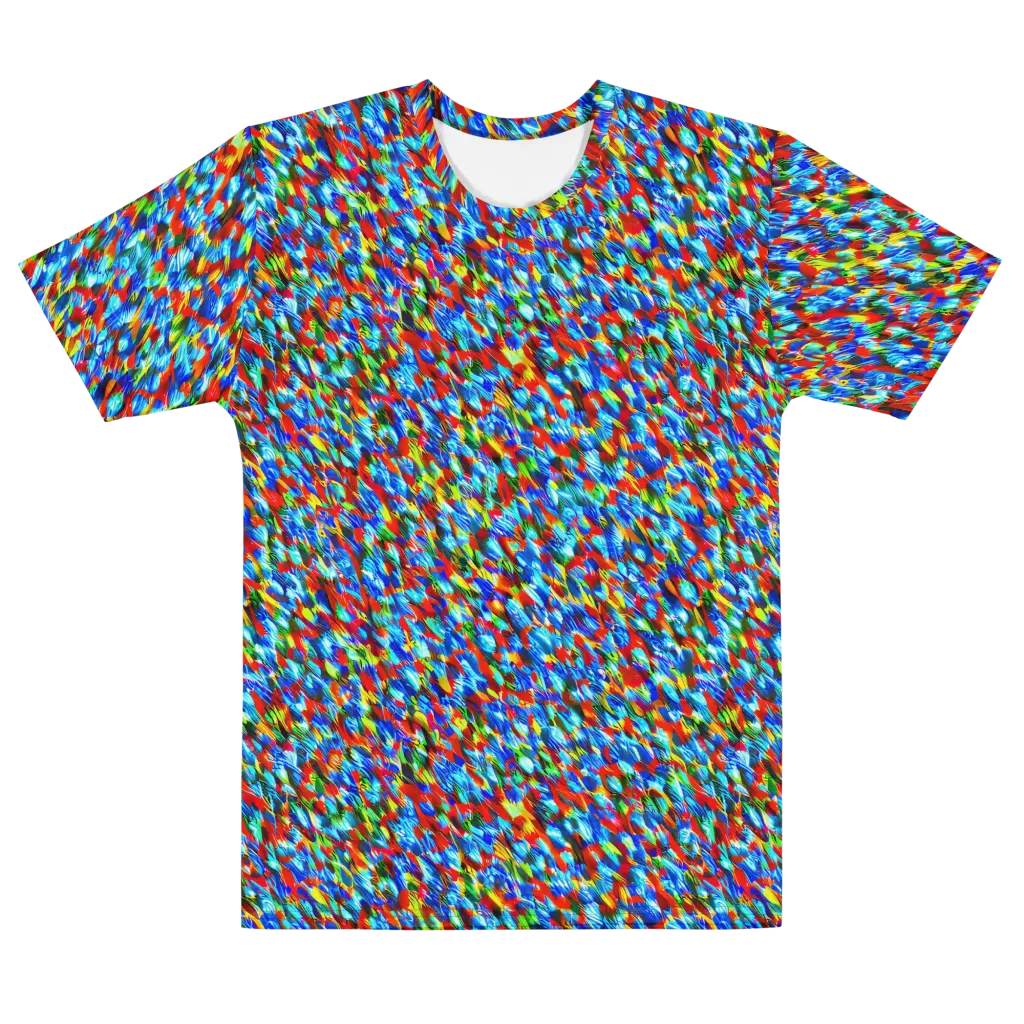 Aurora Shards on Men's Cotton Crew Neck T-Shirt — Front
