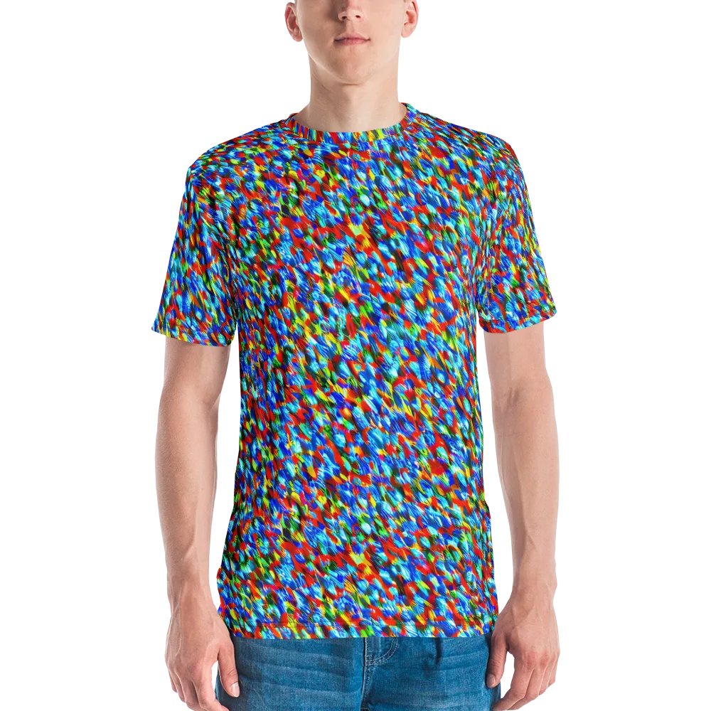 Aurora Shards on Men's Crew Neck T-Shirt — Front