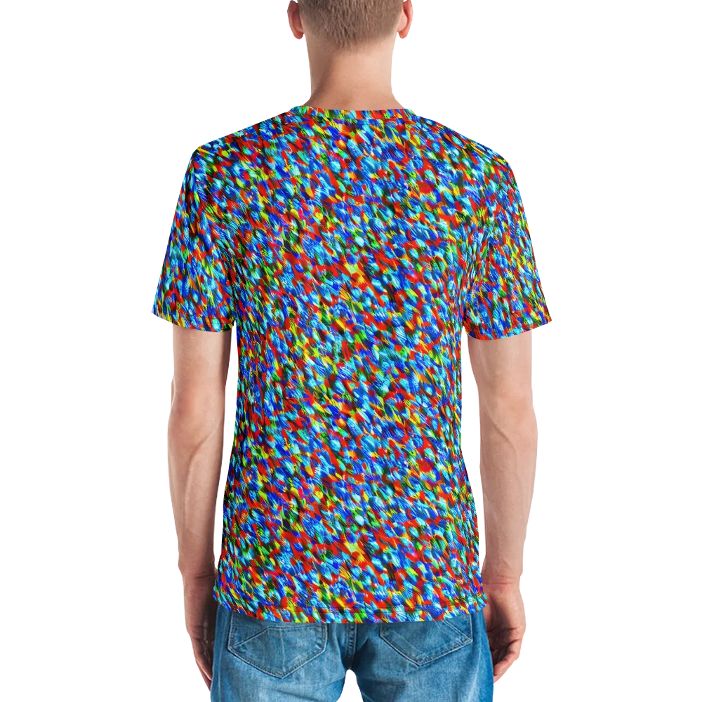 Aurora Shards on Men's Crew Neck T-Shirt — Back