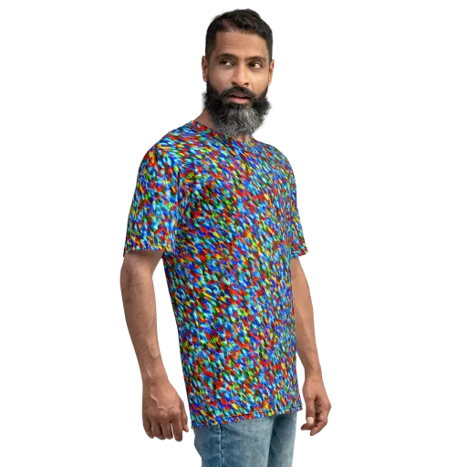 Aurora Shards on a Men's Crew Neck T-Shirt