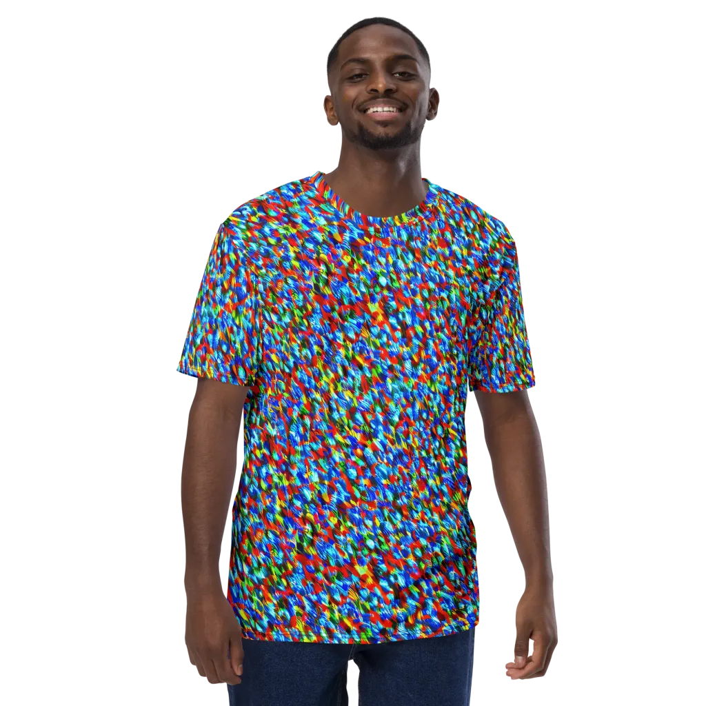 Aurora Shards on Men's Crew Neck T-Shirt — Front