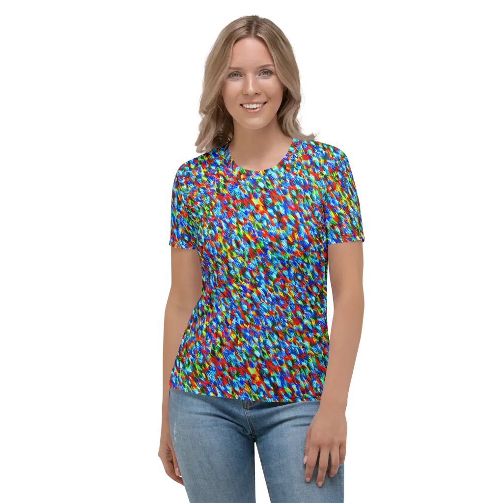Aurora Shards on Women's Crew Neck T-Shirt — Front