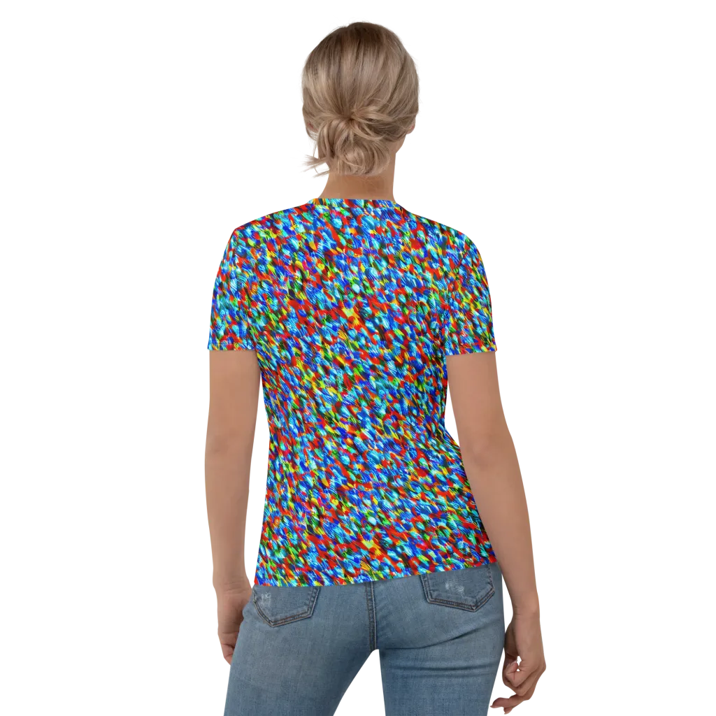 Aurora Shards on Women's Crew Neck T-Shirt — Back