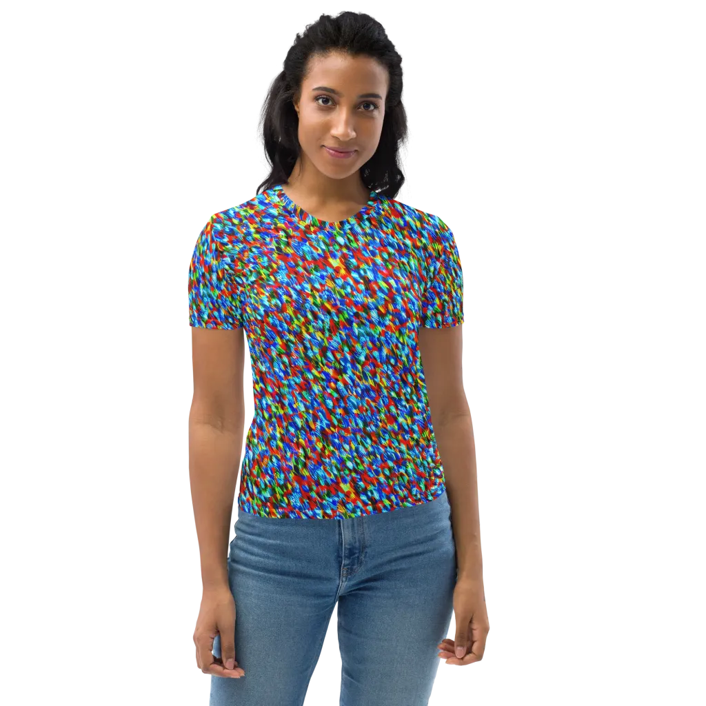 Aurora Shards on Women's Crew Neck T-Shirt — Front