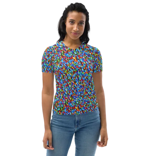 Aurora Shards on a Women's Crew Neck T-Shirt