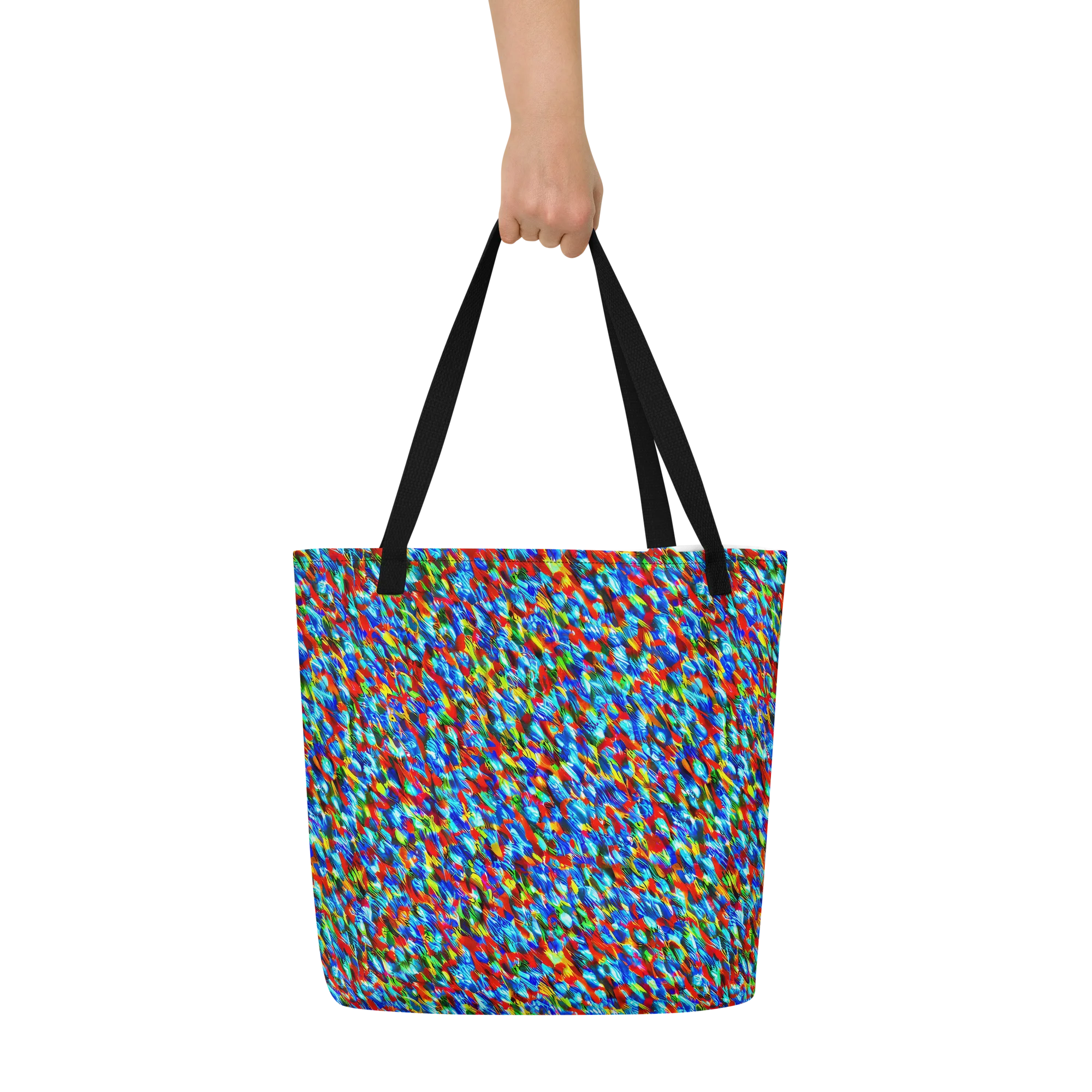 Aurora Shards on Large Tote Bag W/ Pocket — Front