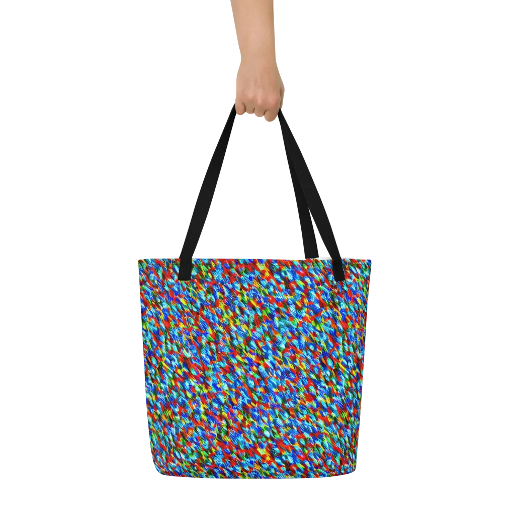 Aurora Shards on Large Tote Bag W/ Pocket — Front