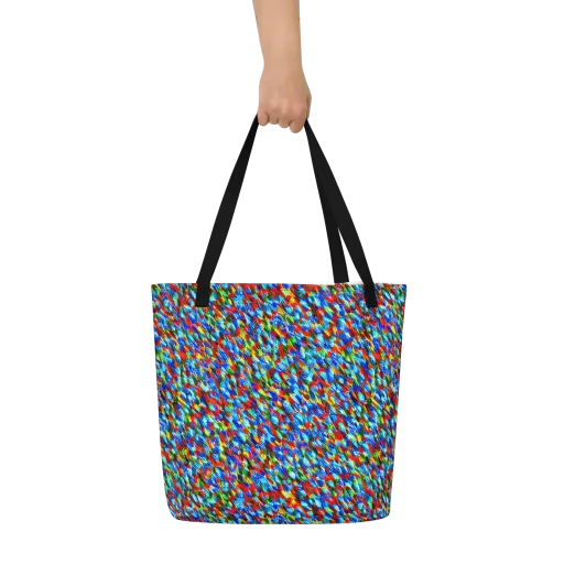 Aurora Shards on a Large Tote Bag W/ Pocket