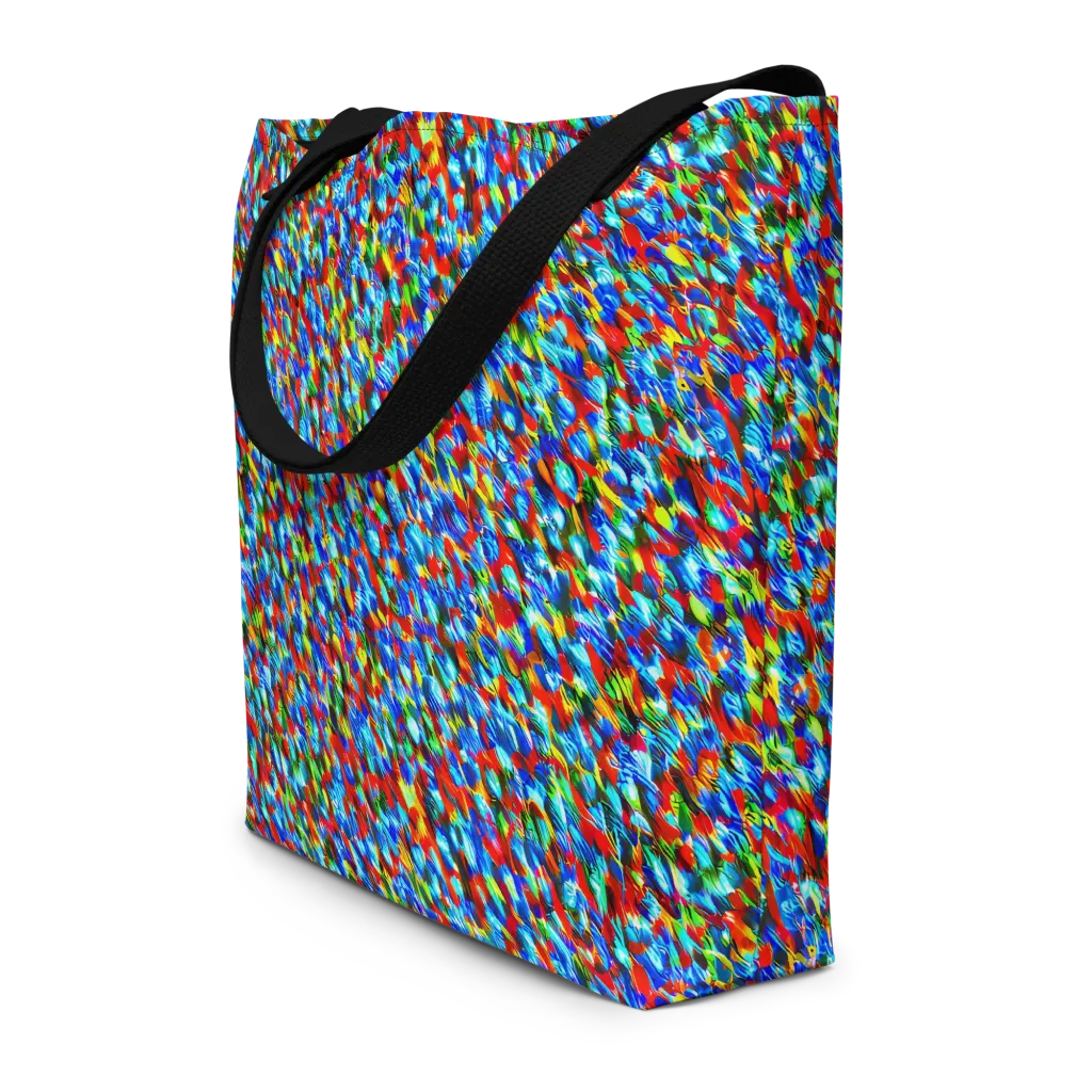 Aurora Shards on Large Tote Bag W/ Pocket — Front
