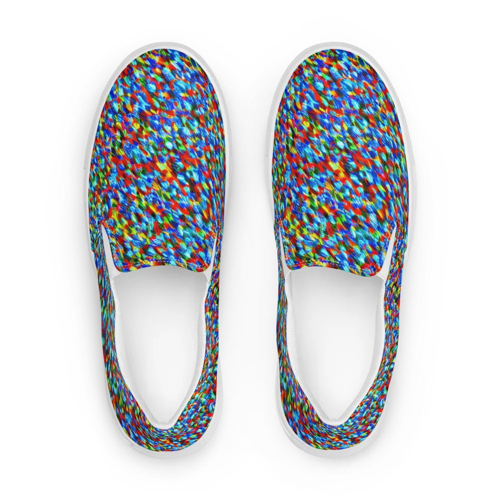 Aurora Shards on Women's Slip-On Canvas Shoes — Front
