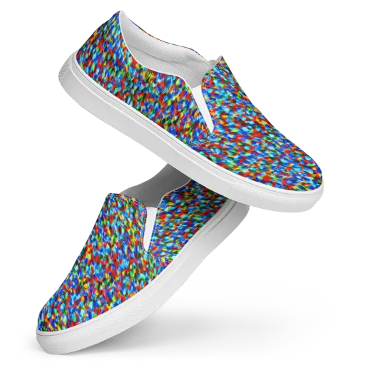 Aurora Shards on a Women's Slip-On Canvas Shoes