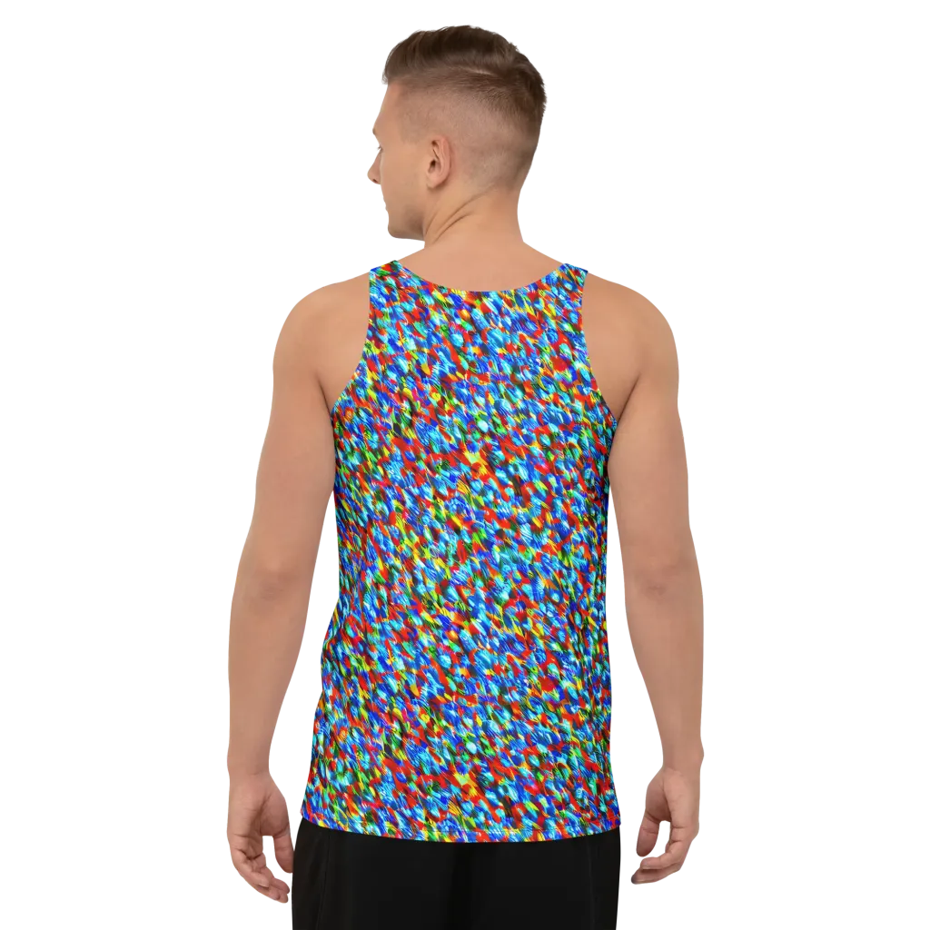 Aurora Shards on Men's Tank Top — Back
