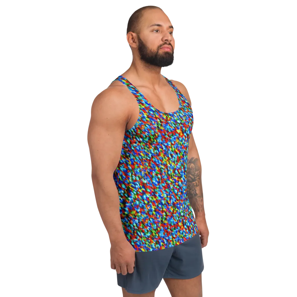 Aurora Shards on Men's Tank Top — Right Front