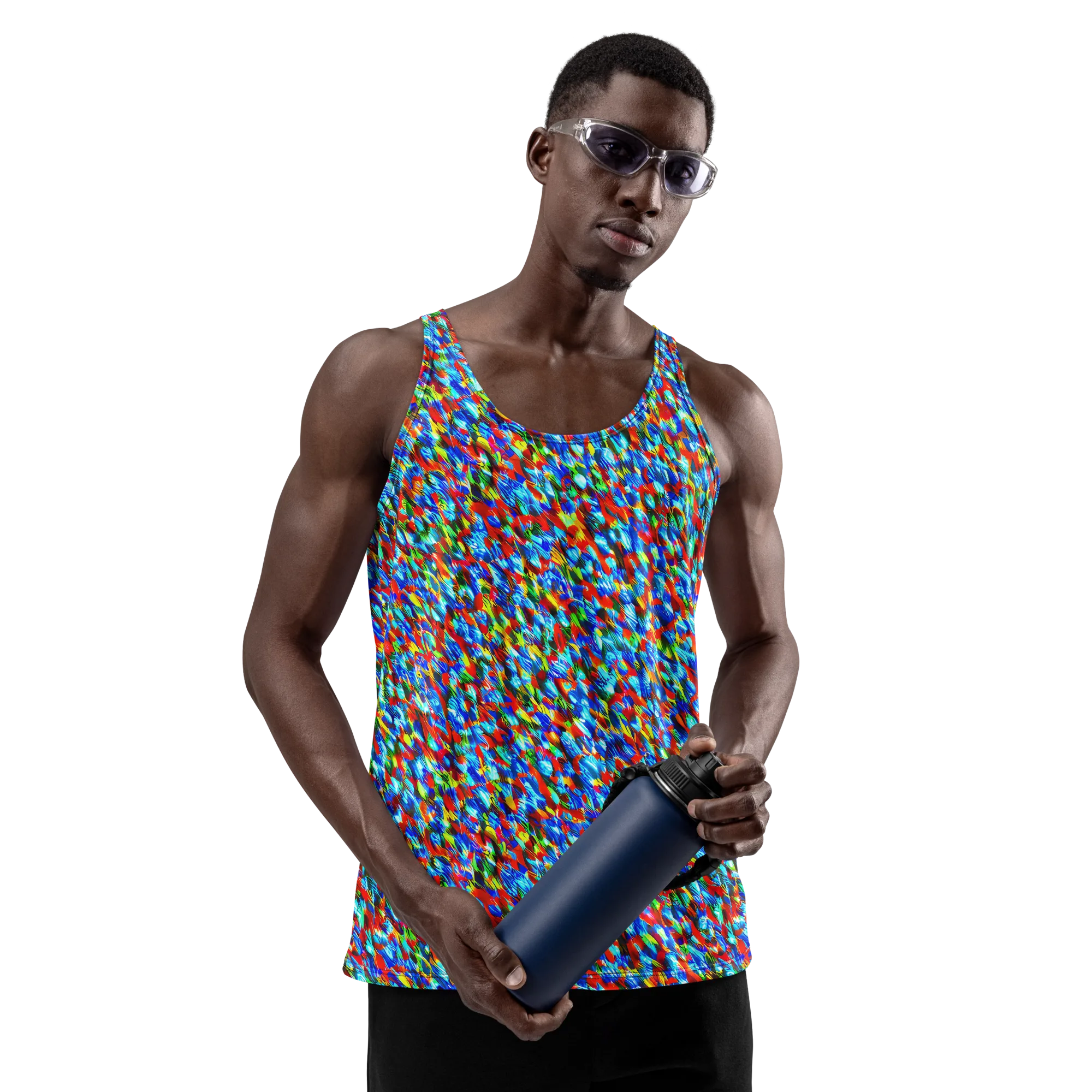 Aurora Shards on Men's Tank Top — Front