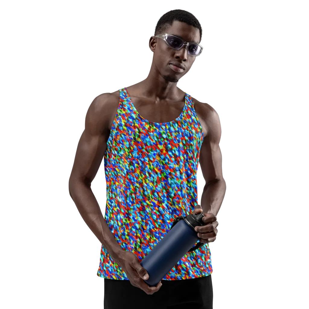 Aurora Shards on Men's Tank Top — Front