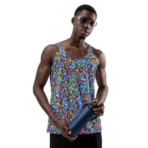 Aurora Shards on a Men's Tank Top