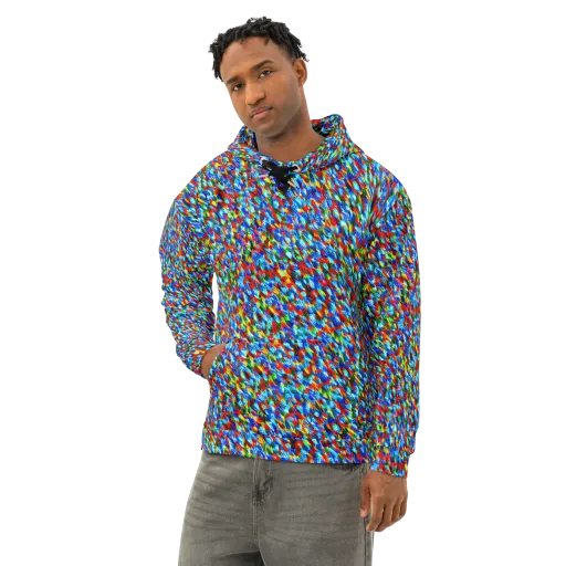 Aurora Shards on a Cotton Hoodie