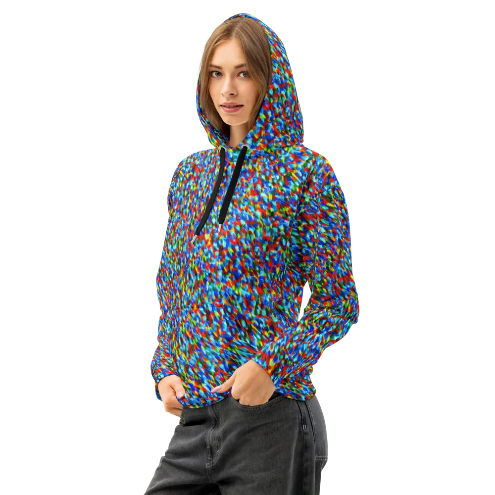 Aurora Shards on Cotton Hoodie — Left Front