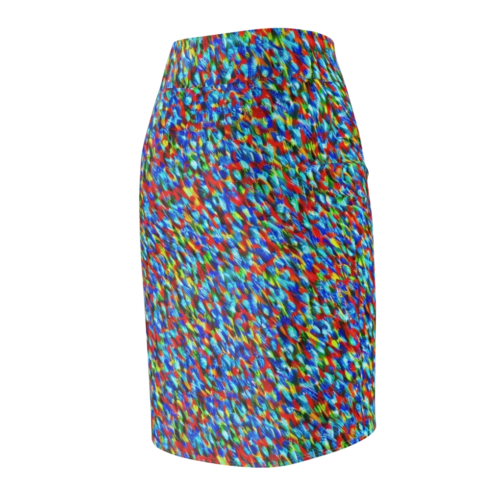 Aurora Shards on Pencil Skirt — Back Side