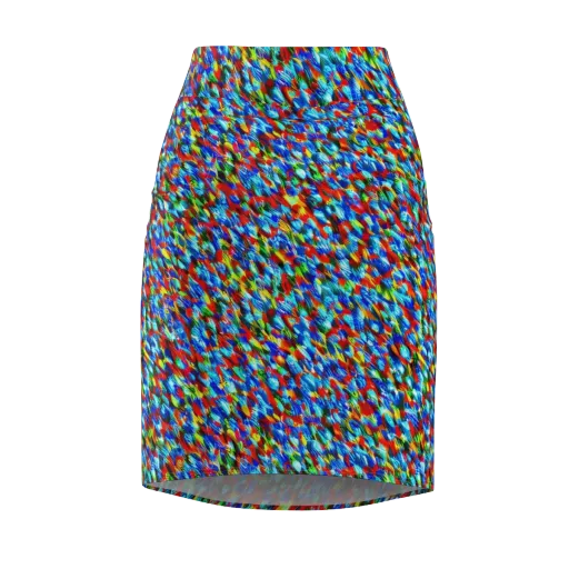 Aurora Shards on a Pencil Skirt