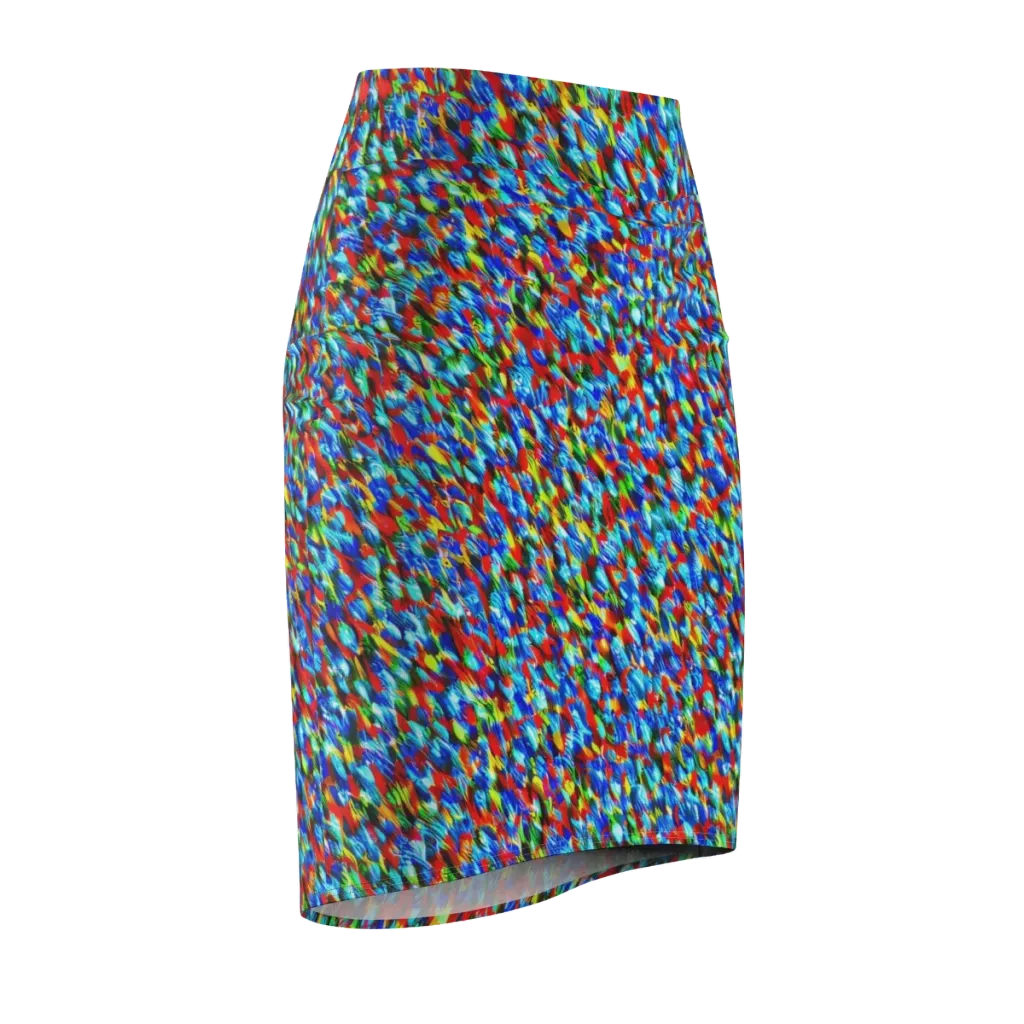 Aurora Shards on Pencil Skirt — Front Side