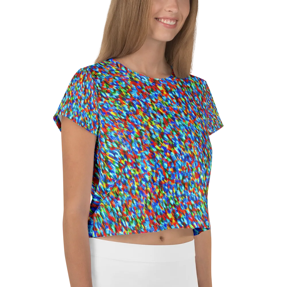 Aurora Shards on Crop Tee — Right