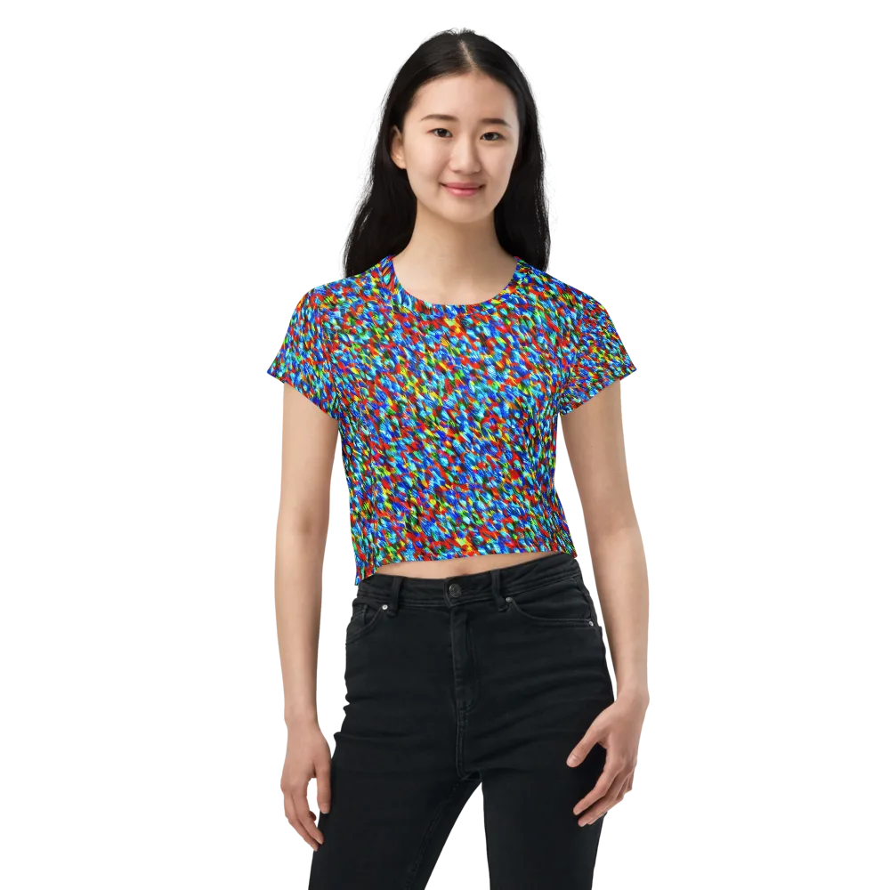 Aurora Shards on Crop Tee — Front