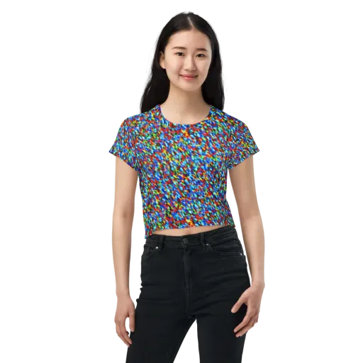 Aurora Shards on a Crop Tee