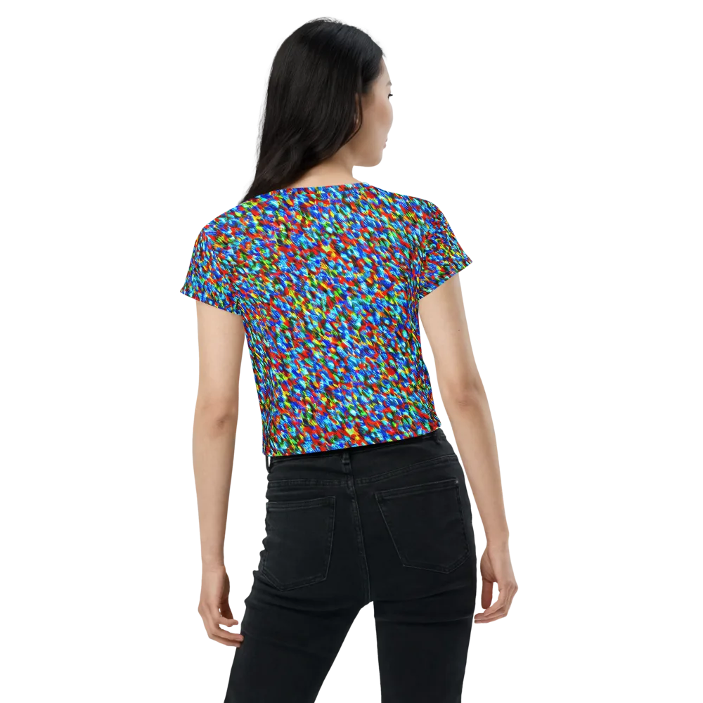 Aurora Shards on Crop Tee — Back