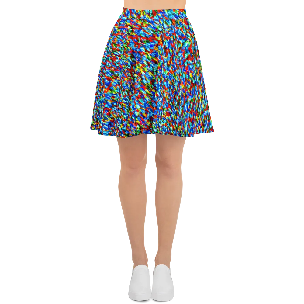 Aurora Shards on Skater Skirt — Front