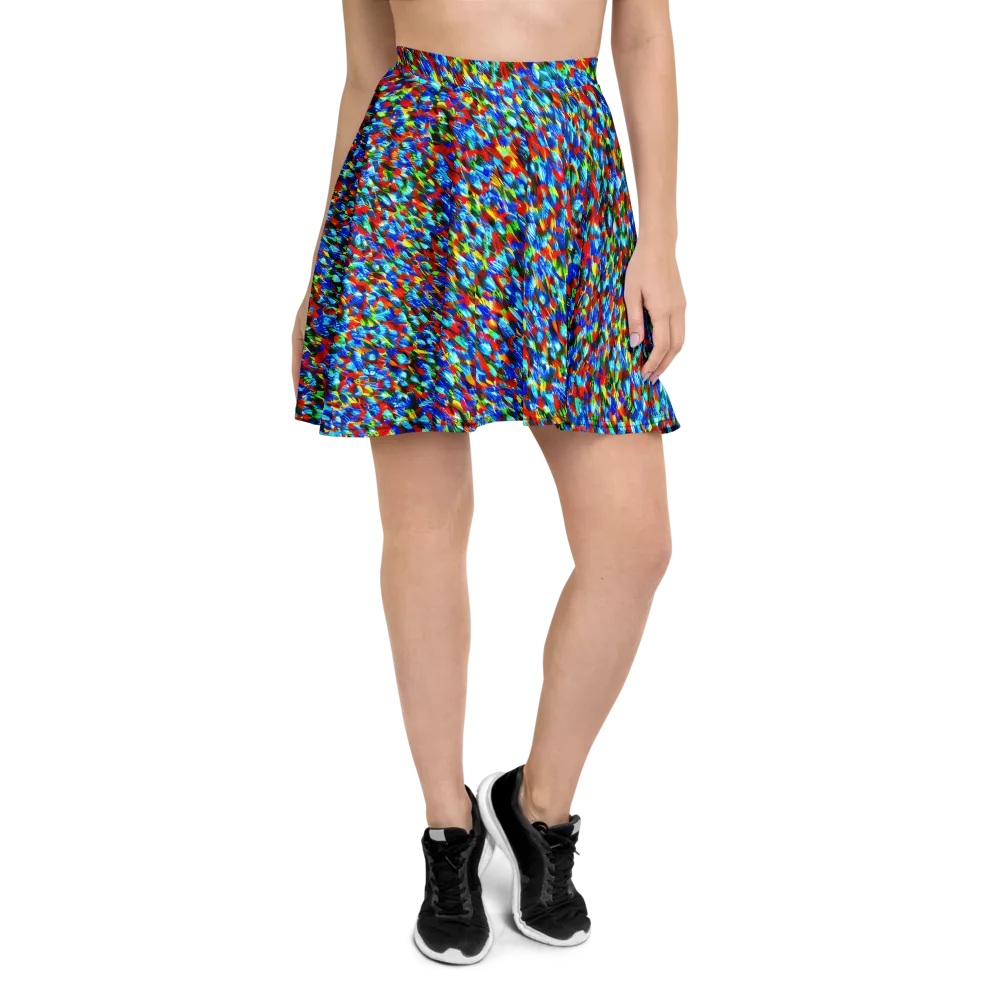 Aurora Shards on Skater Skirt — Front