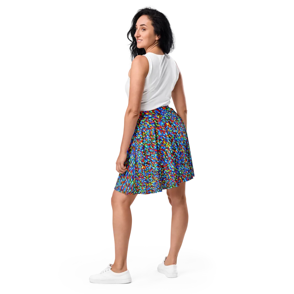 Aurora Shards on Skater Skirt — Back