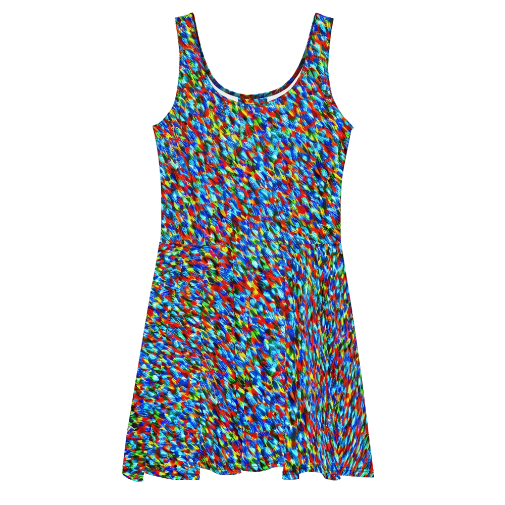 Aurora Shards on Skater Dress — Front