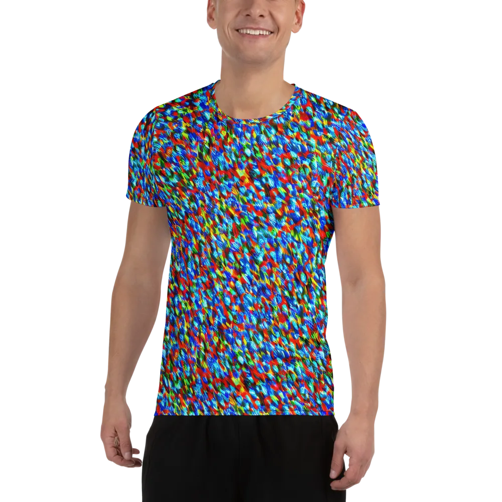 Aurora Shards on Men's Athletic T-Shirt — Front