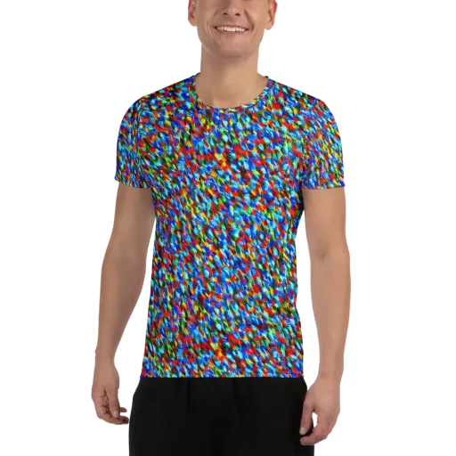 Aurora Shards on a Men's Athletic T-Shirt