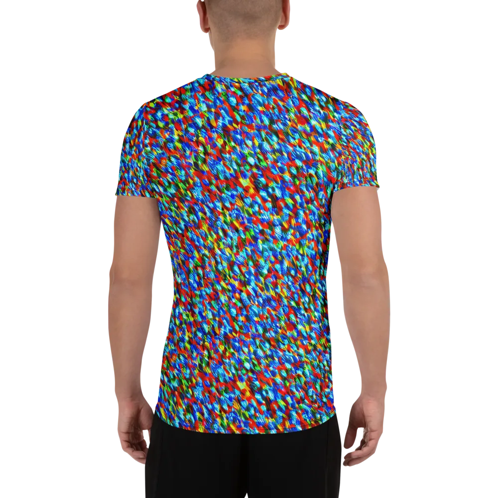 Aurora Shards on Men's Athletic T-Shirt — Back
