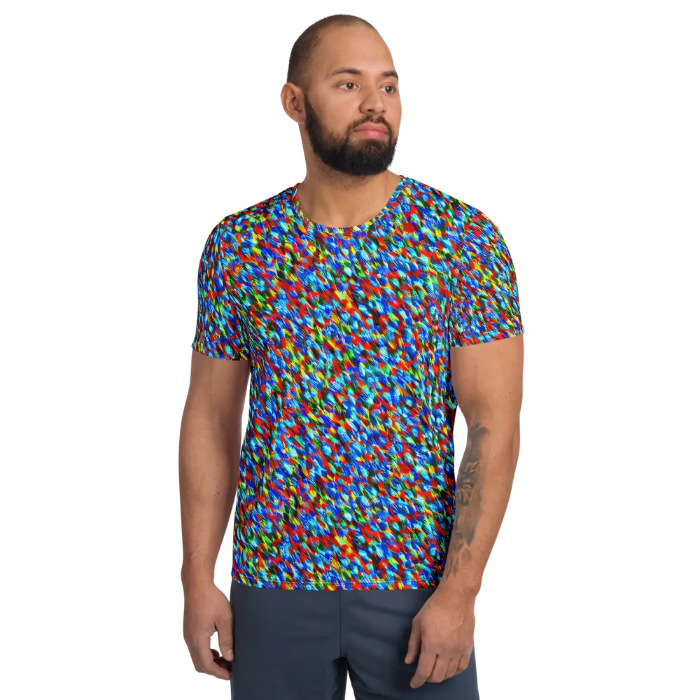 Aurora Shards on Men's Athletic T-Shirt — Front