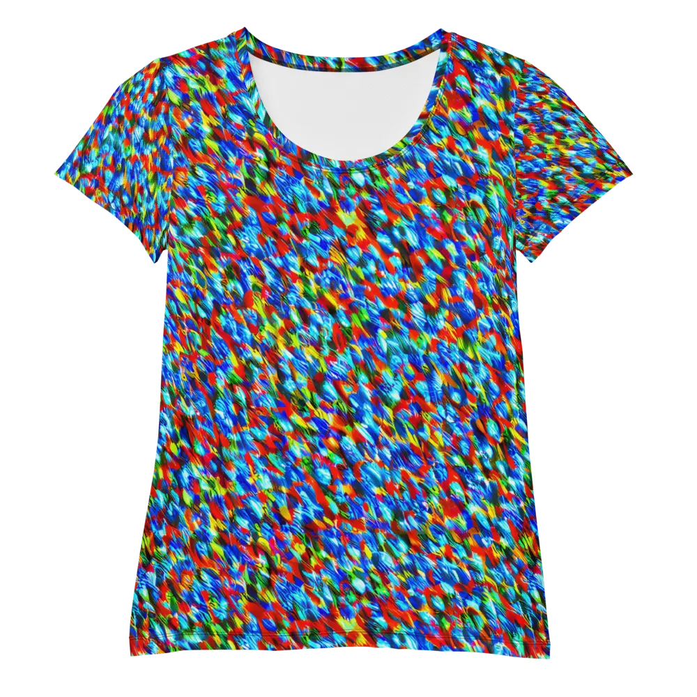 Aurora Shards on Women's Athletic T-Shirt — Front