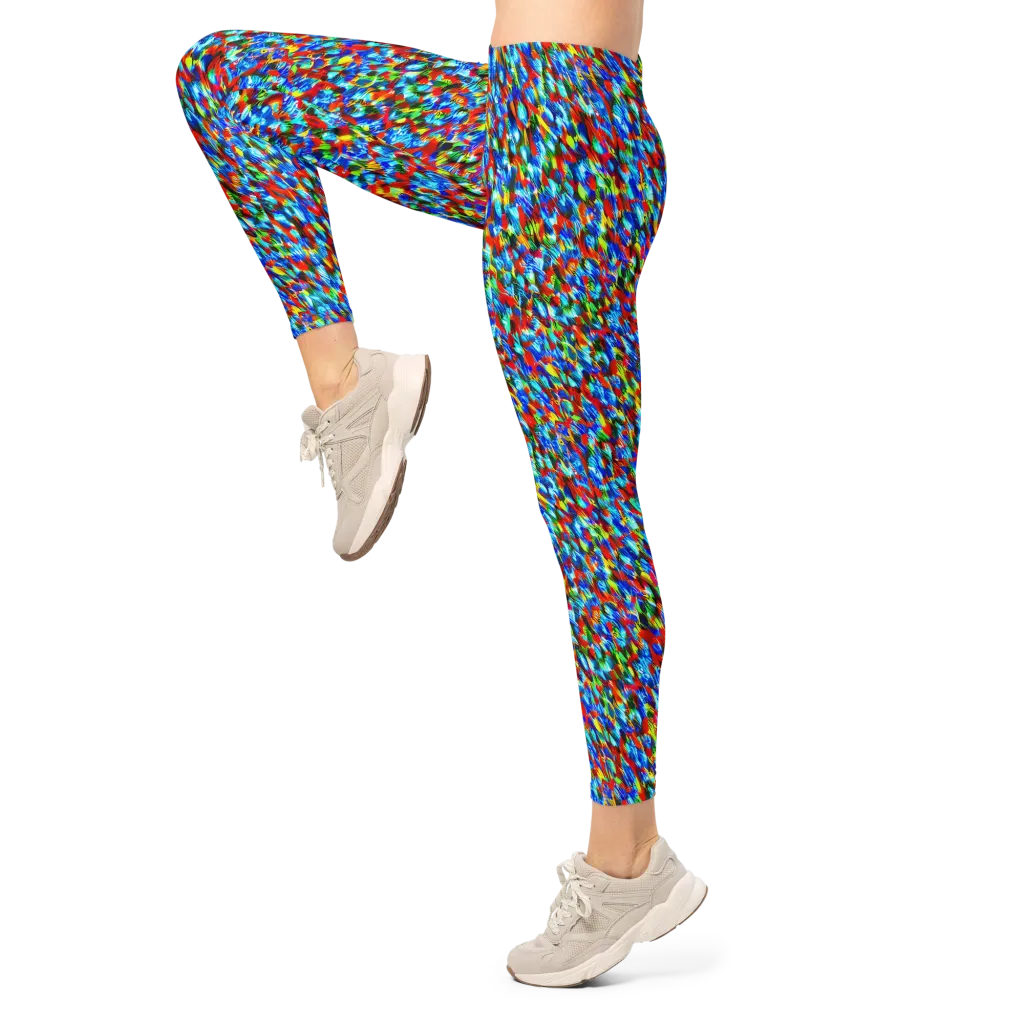 Aurora Shards on Leggings — Left