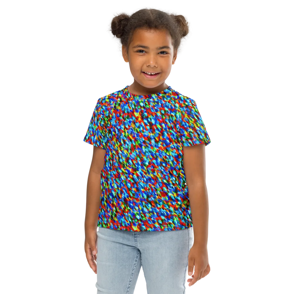 Aurora Shards on Kids Crew Neck T-Shirt — Front