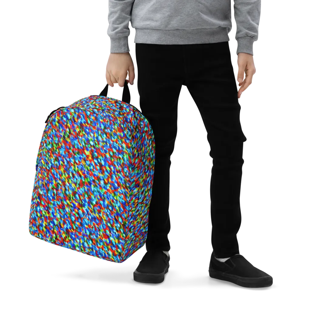 Aurora Shards on Minimalist Backpack — Zoomed-in