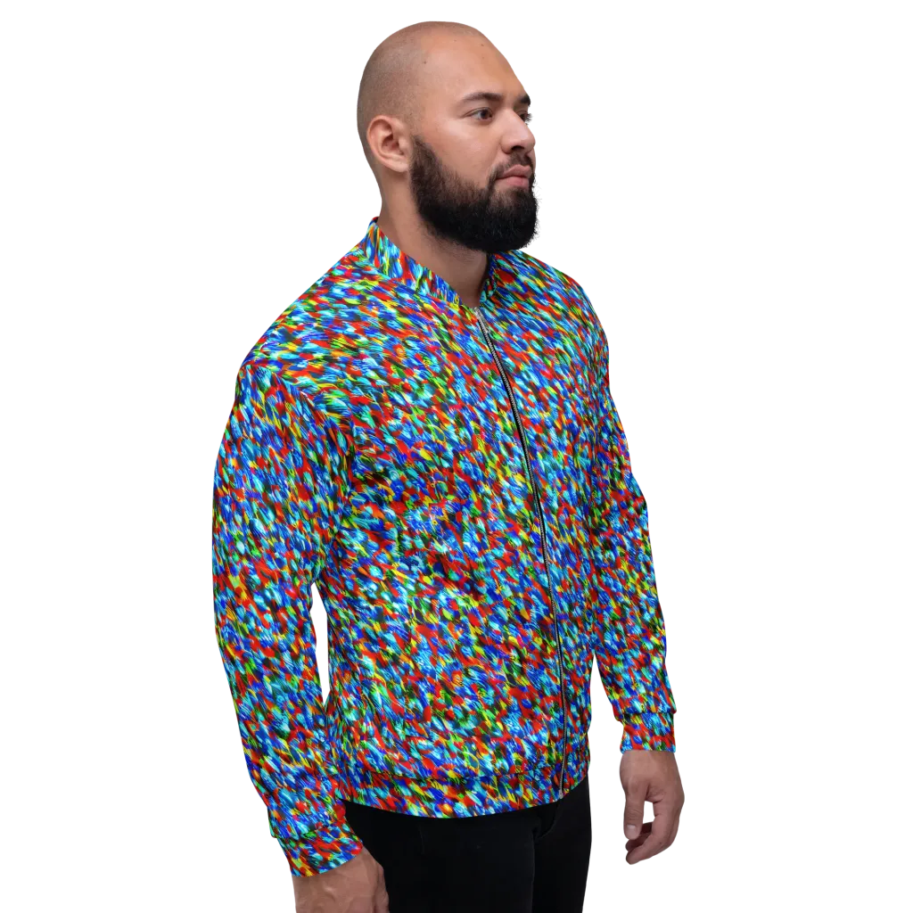 Aurora Shards on Bomber Jacket — Right
