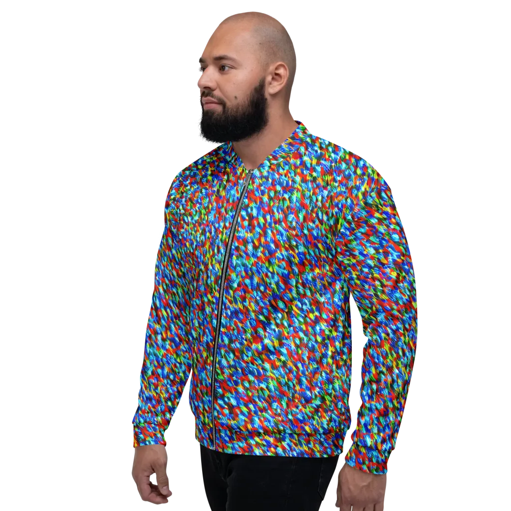 Aurora Shards on Bomber Jacket — Left