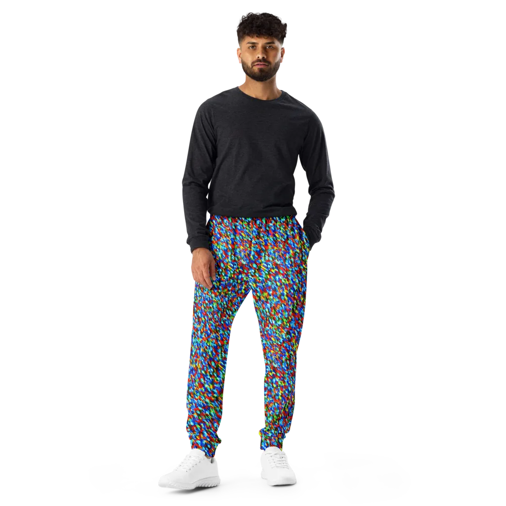 Aurora Shards on Men's Joggers — Front