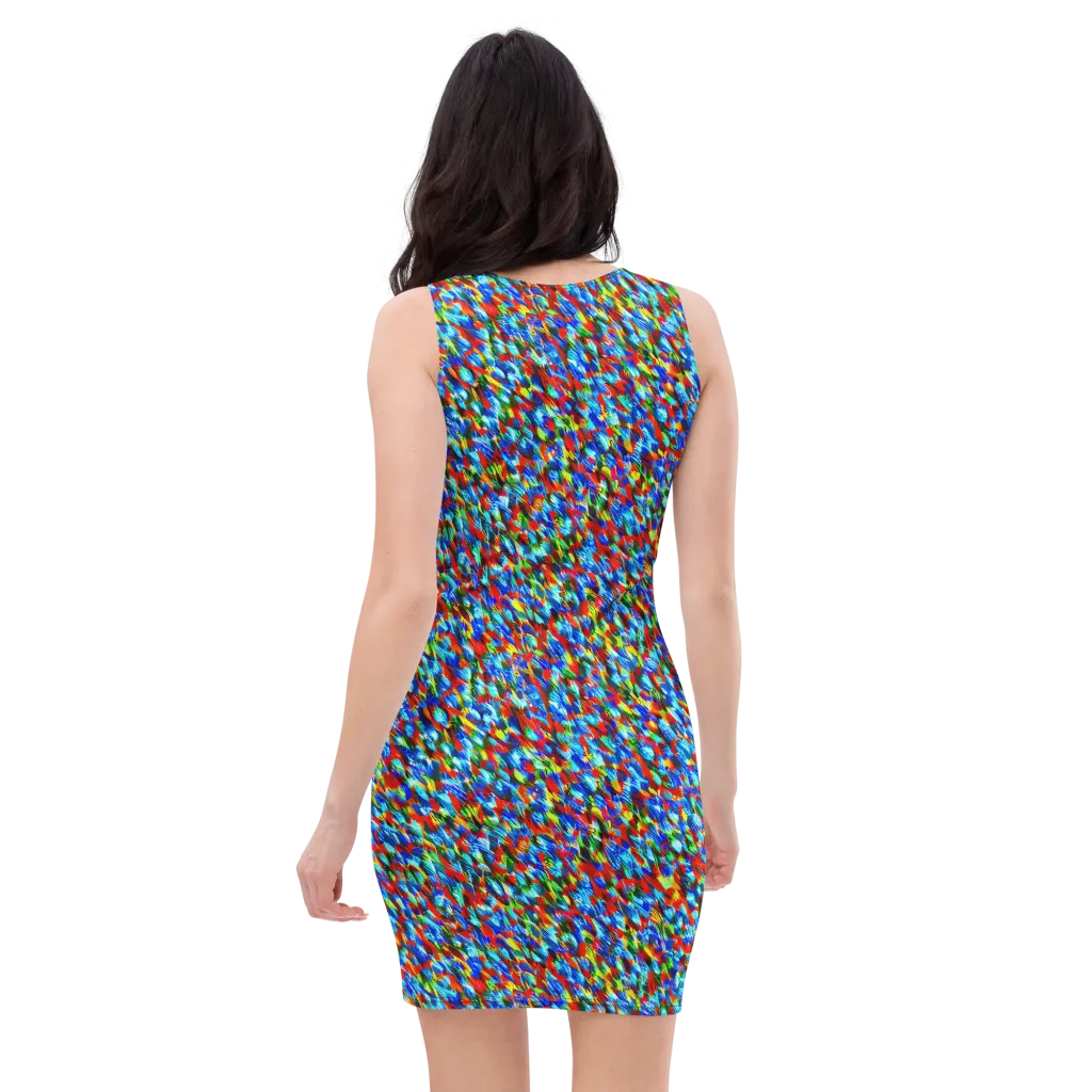 Aurora Shards on Bodycon Dress — Back