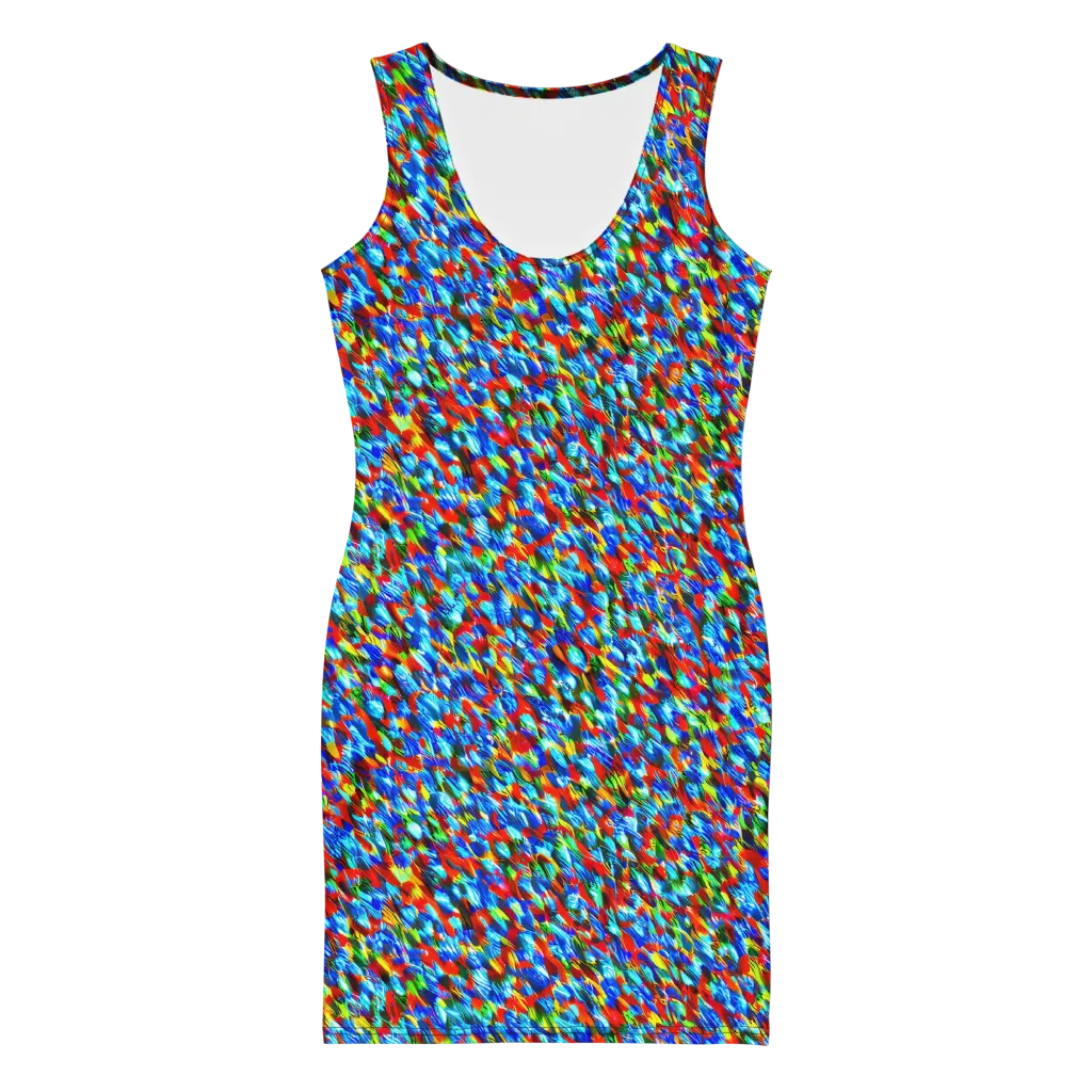 Aurora Shards on Bodycon Dress — Front