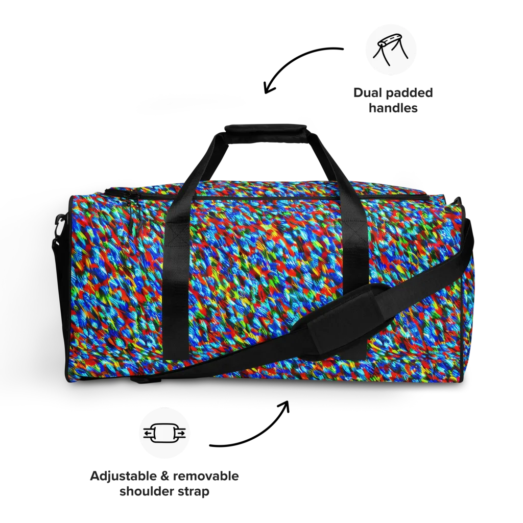 Aurora Shards on Duffle Bag — Front