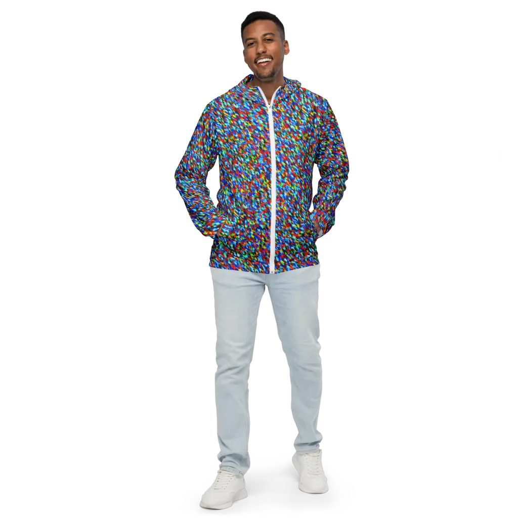 Aurora Shards on Men's Windbreaker — Front